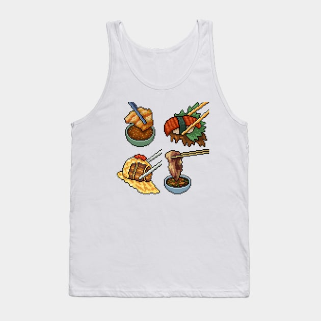 Pixel Sushi Dipping Tank Top by Mako Design 